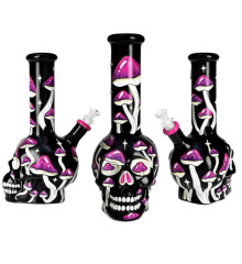 Бонг скляний Amania Mushroom Skull Glow 25см