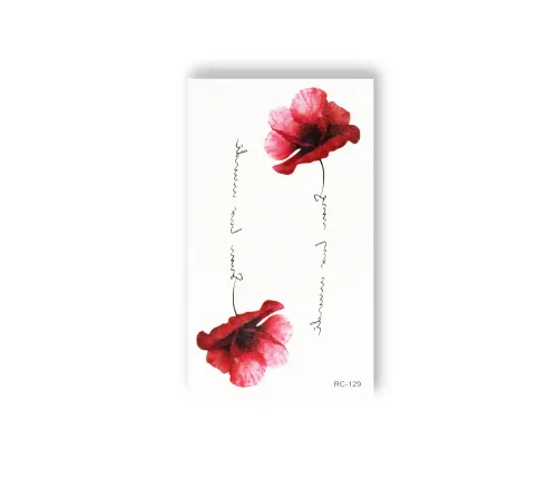 Тату "Червоні маки"