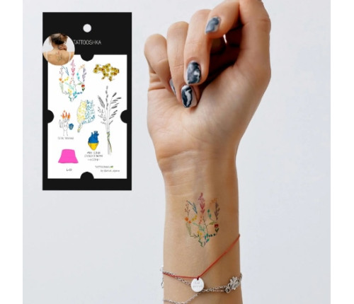 Тимчасові тату набір "Кольоровий тризуб"