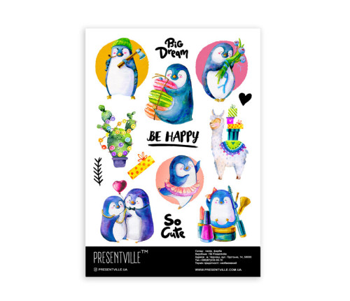 Набір стікерів Пінгвінчики