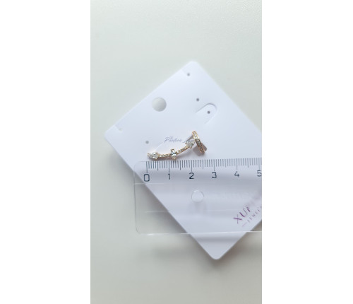 Сережки Xuping цвяшки (пусети) з кафой з медичного золота позолота