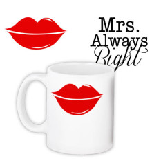 Чашка з принтом Mrs. Always Right