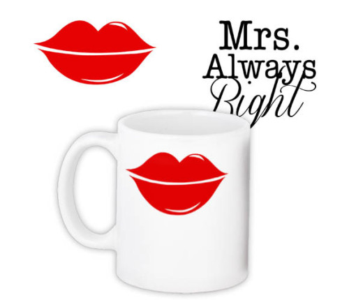 Чашка з принтом Mrs. Always Right Чашка з принтом Mrs. Always Right