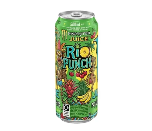 Енергетичний напій з додаванням соку Monster Energy Juice Rio Punch 500 мл, залізна банка