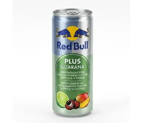 Енергетичний напій Red Bull Plus Гуарана з цитрусом та тропіком (без цукру) 250 мл, залізна банка