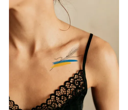 Тимчасове Тату "Українські колоски"